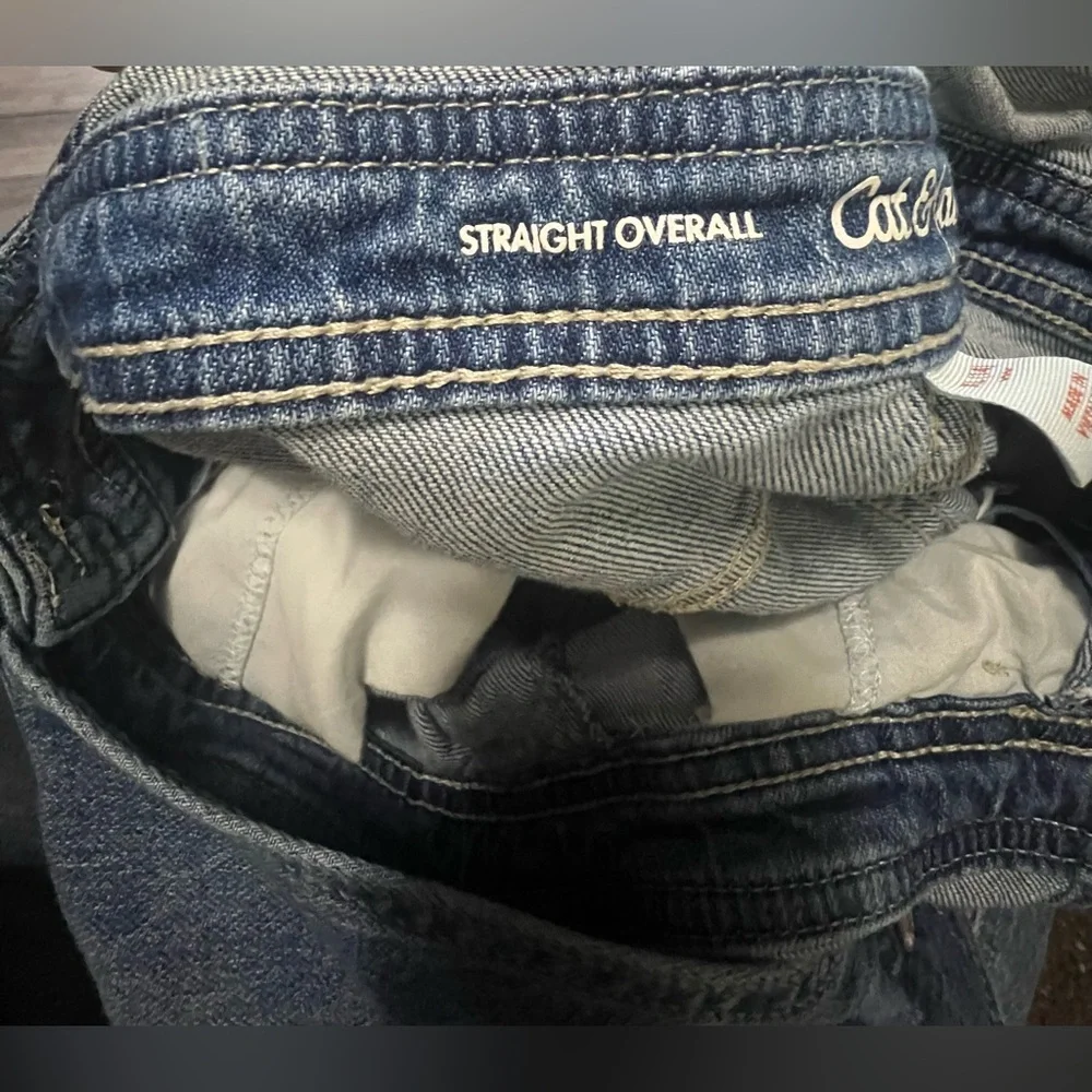 Cat & Jack Classic Blue Denim Overalls | Fall | Trendy | Casual | Cotton - Picture 10 of 15